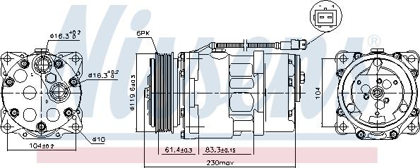 Nissens 89055 - Kompresör, klima sistemi www.parts5.com