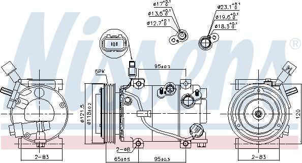 Nissens 890640 - Compresor, aire acondicionado www.parts5.com