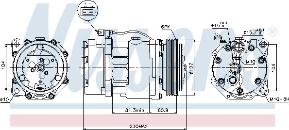 Nissens 89061 - Kompresor, klima-uređaj www.parts5.com