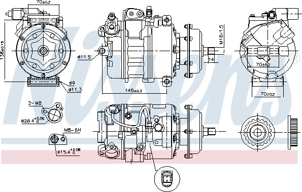 Nissens 890637 - Compresor, climatizare www.parts5.com