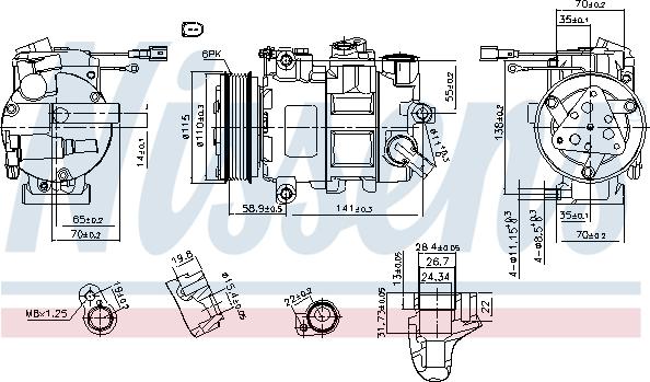 Nissens 890620 - Компрессор кондиционера www.parts5.com