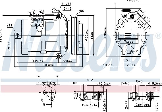 Nissens 890049 - Компрессор кондиционера parts5.com