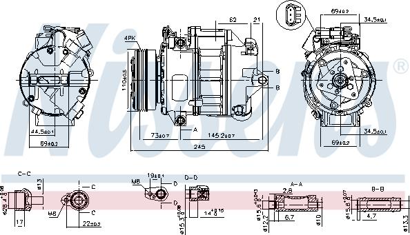 Nissens 890038 - Συμπιεστής, συστ. κλιματισμού www.parts5.com