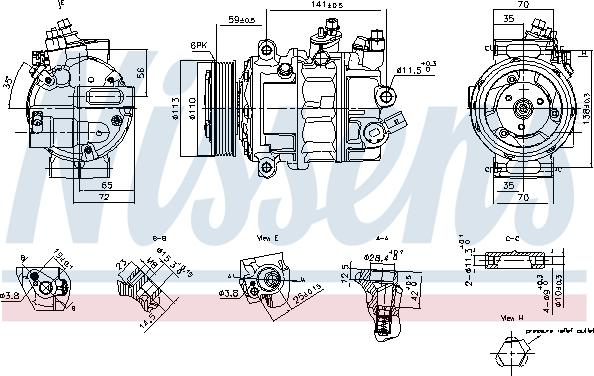 Nissens 890893 - Compresor, climatizare www.parts5.com