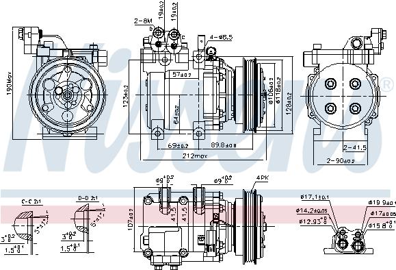 Nissens  89082 - Compressor, air conditioning www.parts5.com