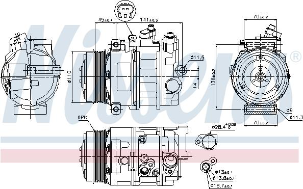 Nissens 89039 - Compresor, climatizare www.parts5.com