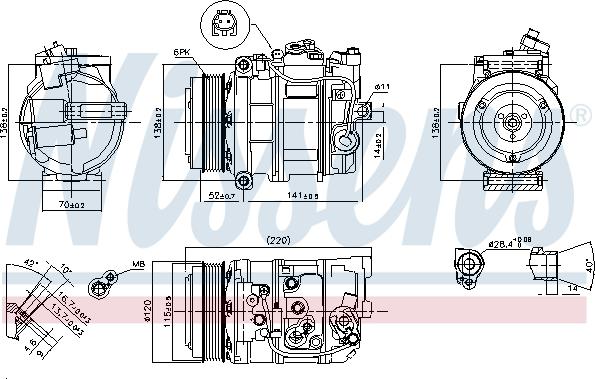 Nissens 890379 - Συμπιεστής, συστ. κλιματισμού www.parts5.com