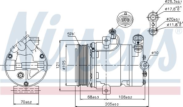 Nissens 89024 - Compressor, air conditioning parts5.com