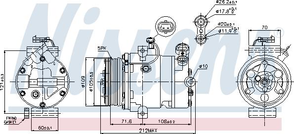 Nissens 89196 - Compresor, climatizare www.parts5.com