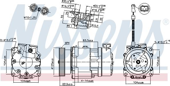 Nissens 89193 - Compresor, climatizare www.parts5.com