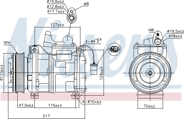 Nissens 89147 - Компрессор кондиционера www.parts5.com