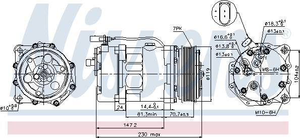 Nissens 89117 - Compressor, air conditioning www.parts5.com