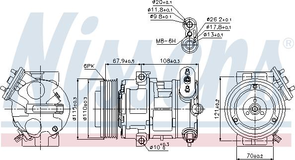 Nissens 89126 - Compressor, air conditioning www.parts5.com