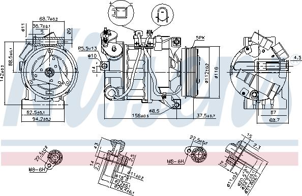 Nissens 89350 - Kompresor, klimatyzacja www.parts5.com