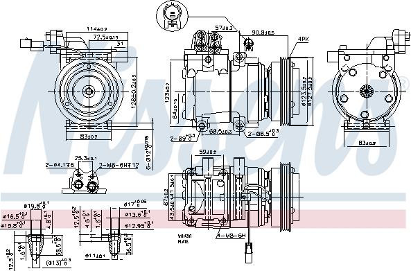 Nissens  89291 - Compressor, air conditioning www.parts5.com