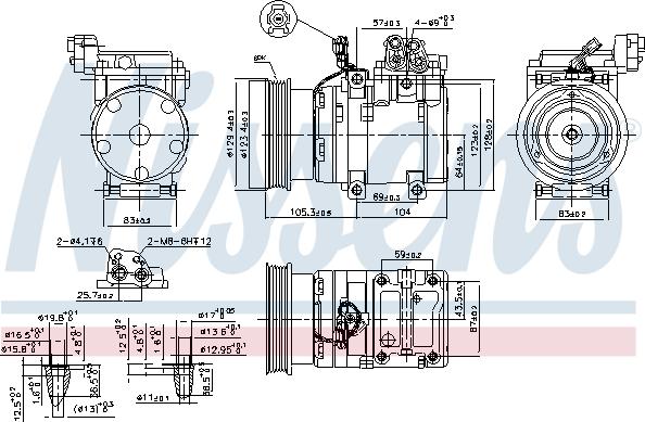 Nissens  89262 - Compressor, air conditioning www.parts5.com