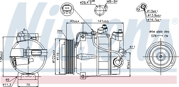 Nissens 89200 - Συμπιεστής, συστ. κλιματισμού www.parts5.com