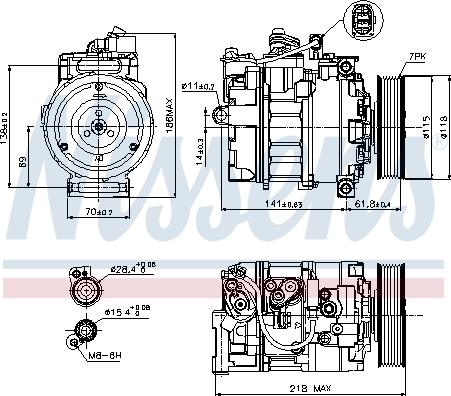 Nissens 89210 - Συμπιεστής, συστ. κλιματισμού www.parts5.com