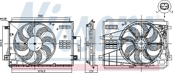 Nissens 85973 - Fan, radiator www.parts5.com