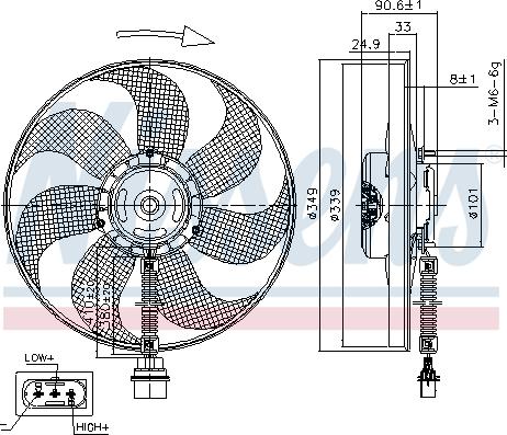 Nissens 85544 - Fan, radiator www.parts5.com