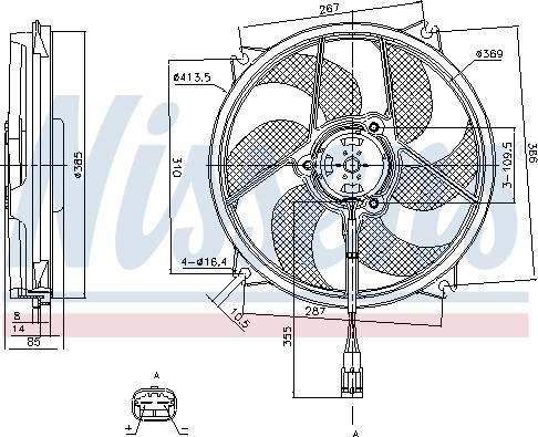 Nissens 85561 - Fan, motor soğutması www.parts5.com