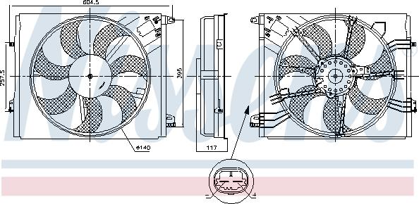 Nissens 850050 - Вентилятор, охлаждение двигателя www.parts5.com