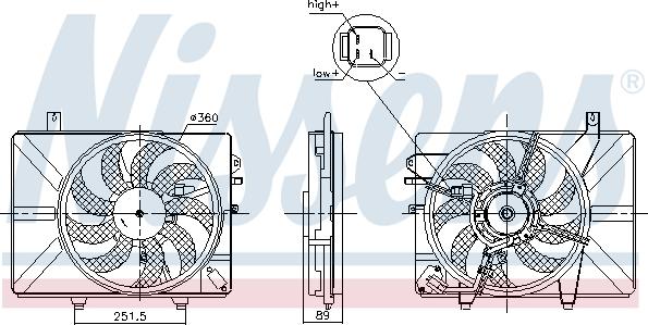 Nissens 850052 - Fan, radiator www.parts5.com