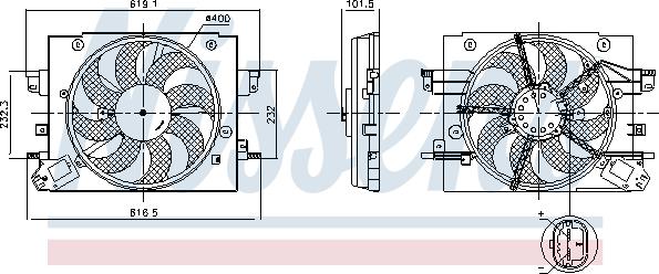 Nissens 850064 - Fan, radiator www.parts5.com