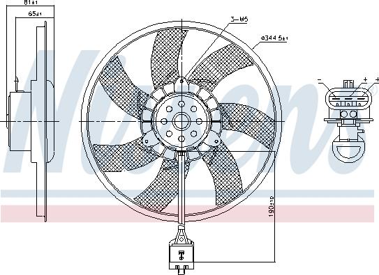 Nissens 850061 - Fan, radiator www.parts5.com