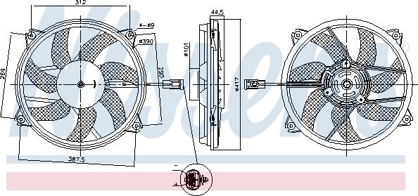 Nissens 850035 - Fan, radiator www.parts5.com