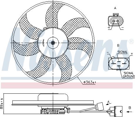 Nissens 850020 - Ventilateur, refroidissement du moteur www.parts5.com