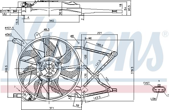 Nissens 85154 - Ventilador, refrigeración del motor www.parts5.com