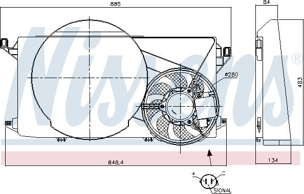 Nissens 85825 - Ventilateur, refroidissement du moteur www.parts5.com