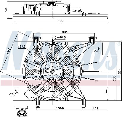 Nissens 85768 - Ventilator, radiator parts5.com