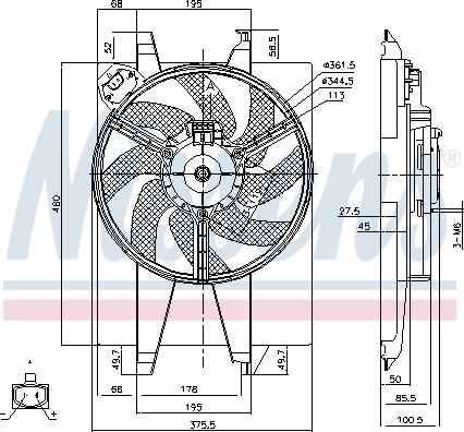 Nissens 85767 - Fan, radiator parts5.com