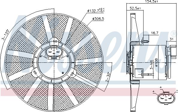 Nissens 85720 - Ventilator, radiator www.parts5.com