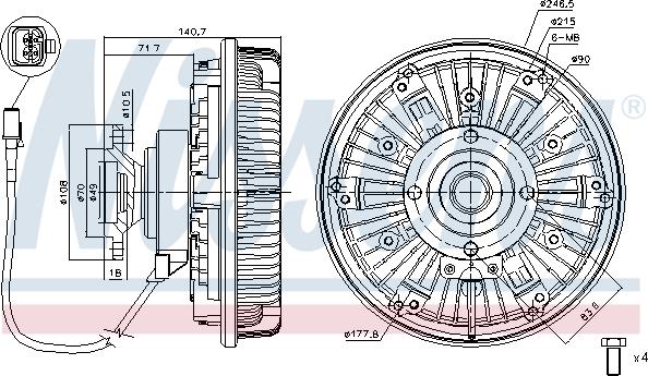 Nissens 86024 - Clutch, radiator fan www.parts5.com