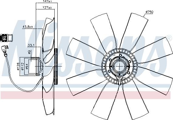 Nissens 86236 - Сцепление, вентилятор радиатора www.parts5.com