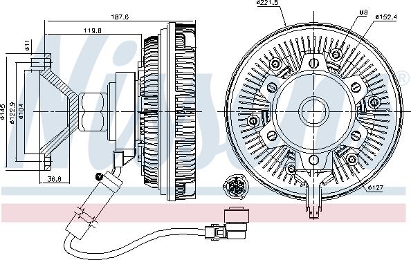 Nissens 86238 - Clutch, radiator fan www.parts5.com