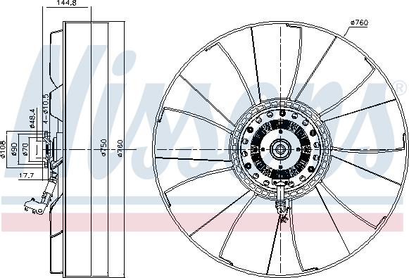 Nissens 86232 - Cupla, ventilator radiator www.parts5.com