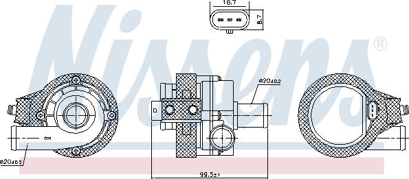 Nissens 831091 - Water Pump www.parts5.com