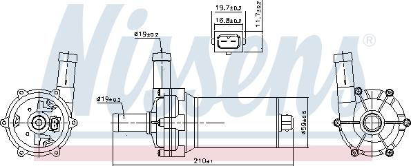 Nissens 831082 - Additional Water Pump www.parts5.com