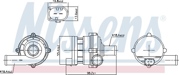 Nissens 832169 - Допълнителна водна помпа www.parts5.com