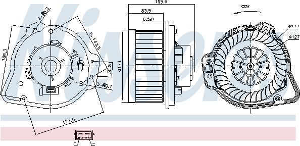 Nissens 87020 - Vnitřní ventilátor www.parts5.com