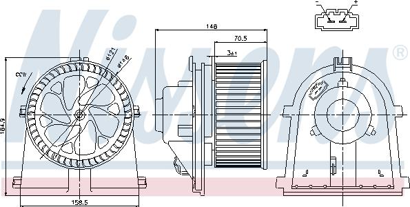 Nissens 87022 - Interior Blower www.parts5.com