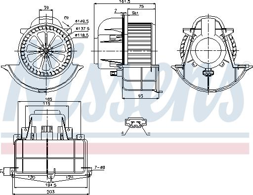 Nissens 87139 - Interior Blower www.parts5.com