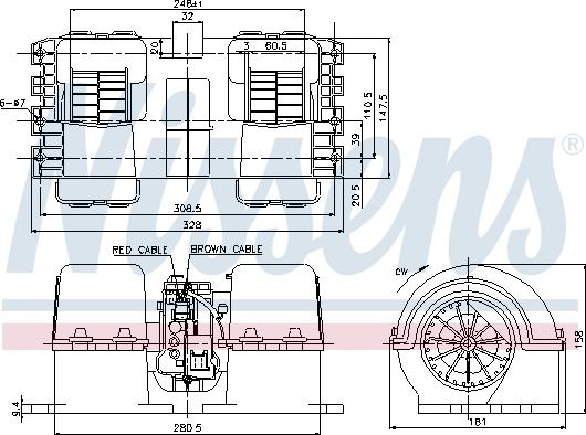 Nissens 87133 - Interior Blower www.parts5.com