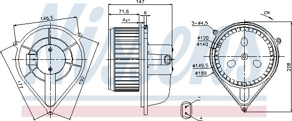 Nissens 87128 - Interior Blower www.parts5.com