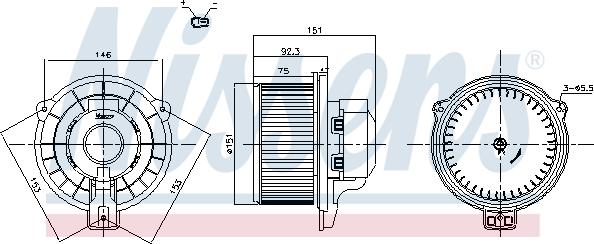 Nissens 87821 - Interior Blower www.parts5.com