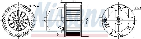 Nissens 87223 - Interior Blower parts5.com